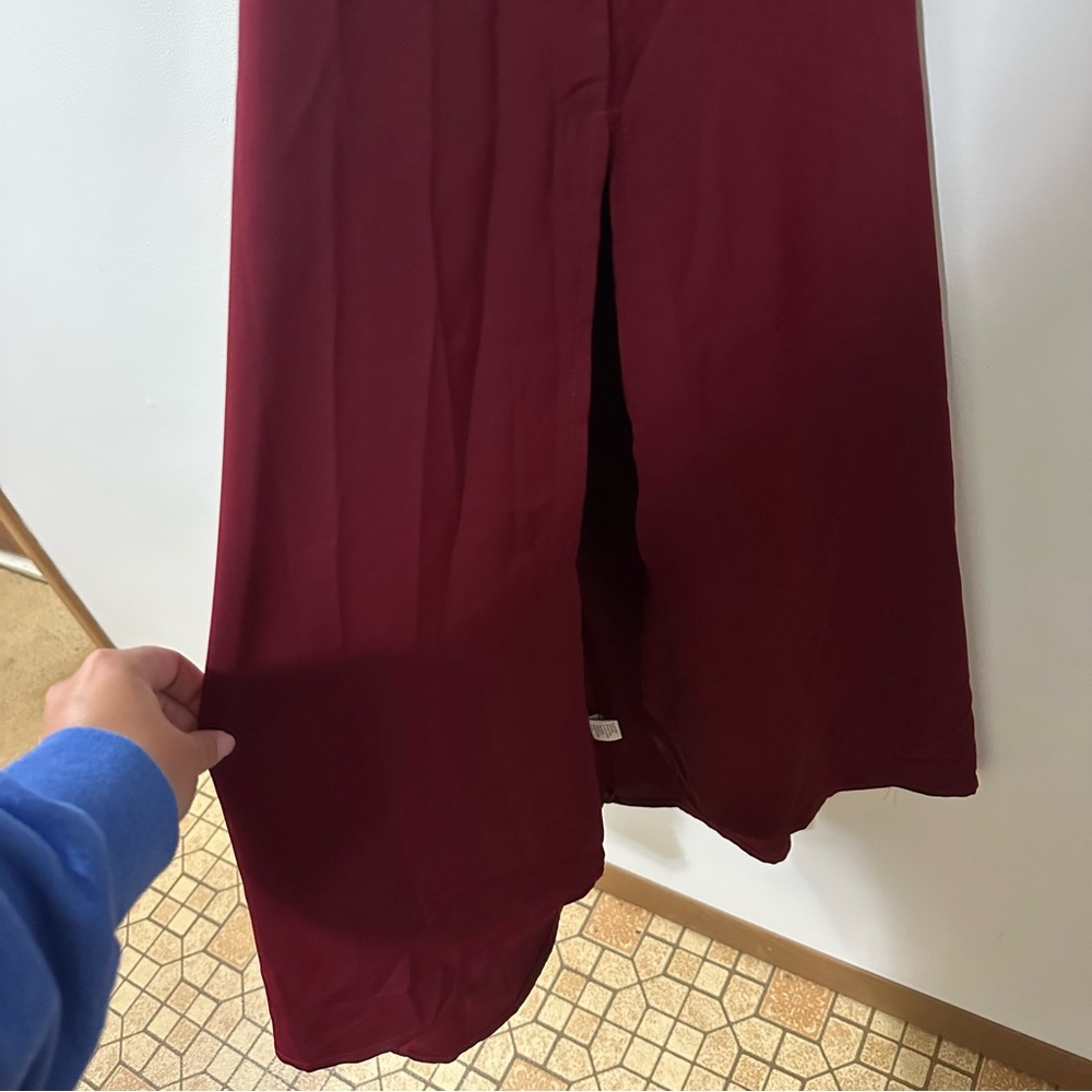 Elegant Burgundy‎ Off-Shoulder Dress Size Large - Picture 7 of 8